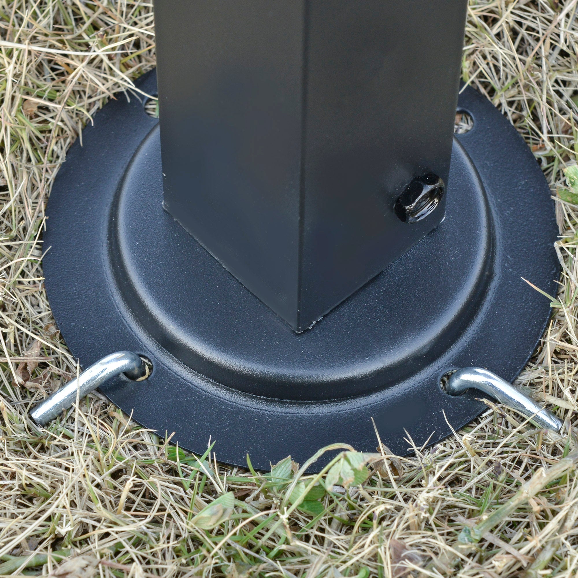 Garden Gazebo for Barbecue BBQ with PC Roof and Side Shelves, 246x149x230cm, Black