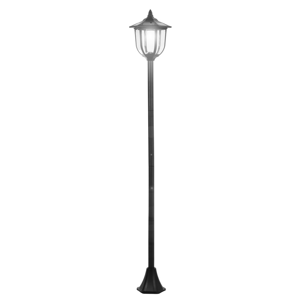Outdoor street lamp with 6 LED lights and solar panels, waterproof, automatic switch-on, duration 6 hours, height 177cm - Borgè