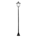 Outdoor street lamp with 6 LED lights and solar panels, waterproof, automatic switch-on, duration 6 hours, height 177cm - Borgè