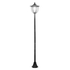 Outdoor street lamp with 6 LED lights and solar panels, waterproof, automatic switch-on, duration 6 hours, height 177cm - Borgè