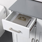 Kleankin Bathroom cabinet with 2 doors, 2 drawers and adjustable shelf, in MDF, 68x33x76cm - Borgè