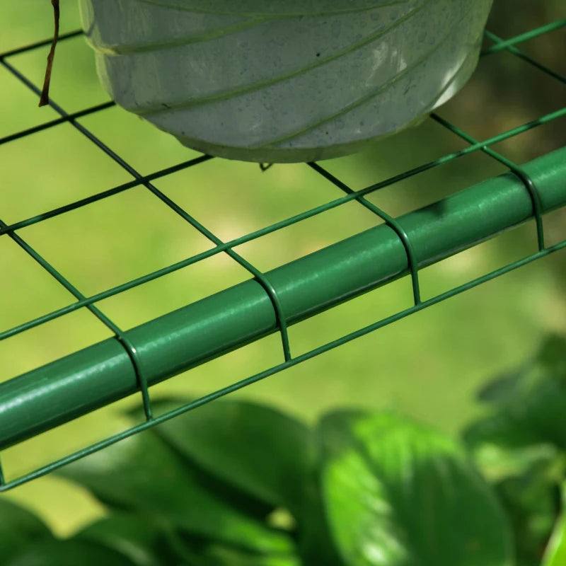 Outdoor Garden Greenhouse in Transparent PVC, Balcony Greenhouse with Shelves for Plants and Vegetables 1.43 x 1.43 x 1.95m - Borge' Group Limited