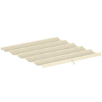 Outsunny Pergola Gazebo Roof with 10 Drainage Holes in Polyester, 250x255 cm, for 3x3m Pergola, Cream