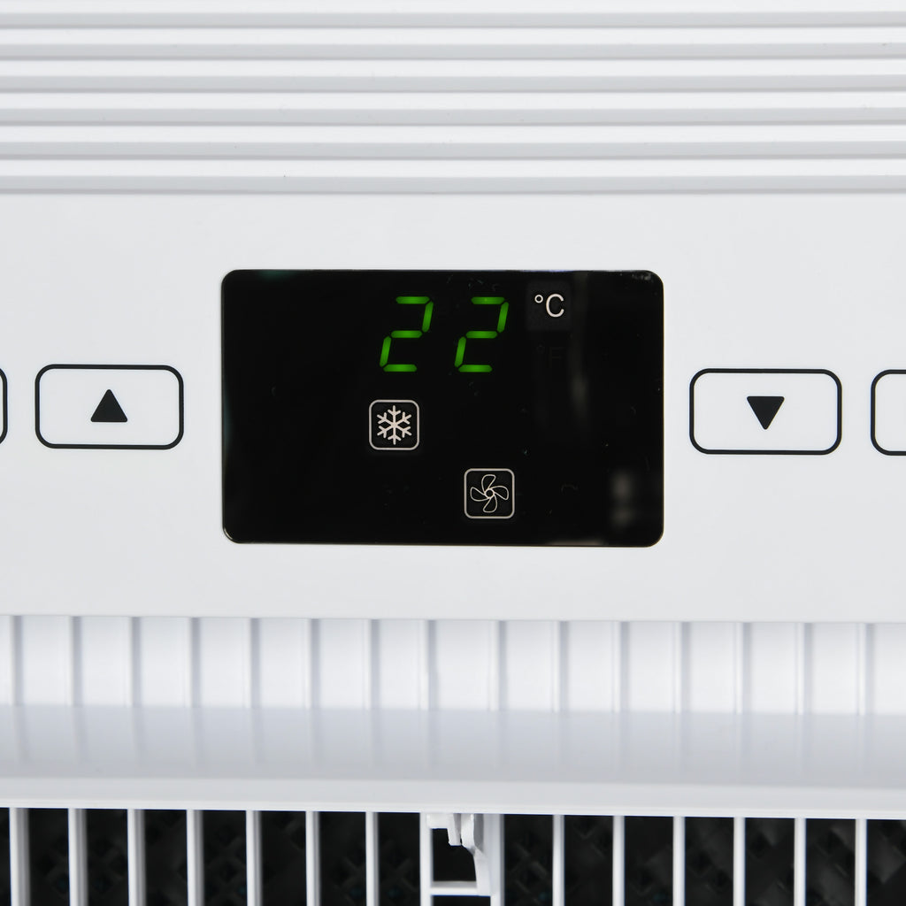 Portable Air Conditioner with Timer, 3 Modes and 3 Speeds, in ABS Plastic, 44.3x34x81.5 cm, White - Borgè