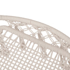 Hammock Swing Chair in Wood and Cotton Rope, Beige, 80x140 cm