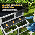 2-Tier Hutch with Removable Tray in Fir Wood and Steel, 122x95x93.5 cm, Multicolor