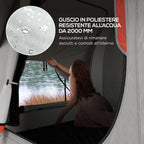 Outsunny 3-Door Waterproof Car Tent in Polyester, PE and Fiberglass, 239x210x210 cm, Gray and Orange - Borgè