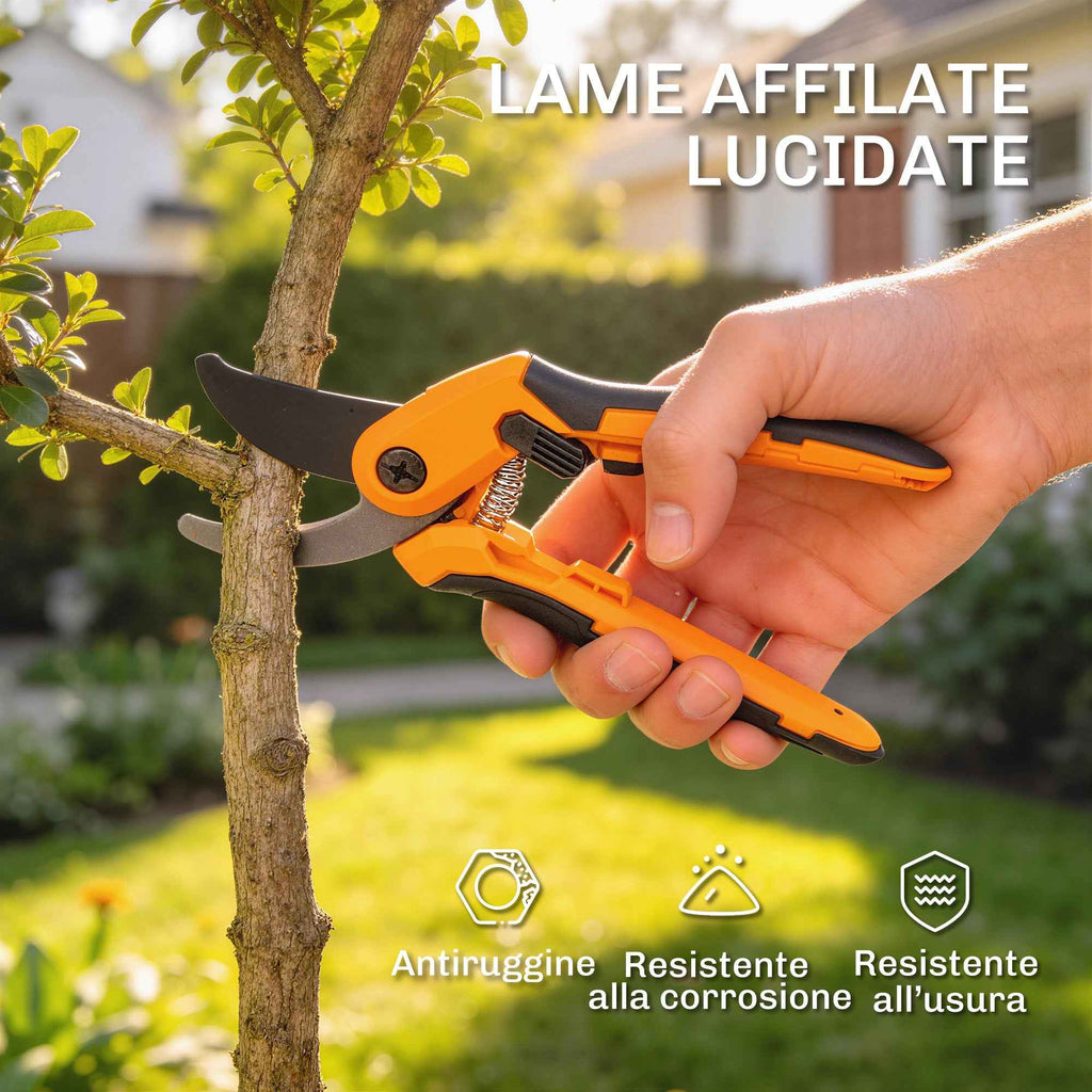 Outsunny 4-Piece Gardening Set with Secateurs, Loppers, Pruning Shears, and Folding Saw