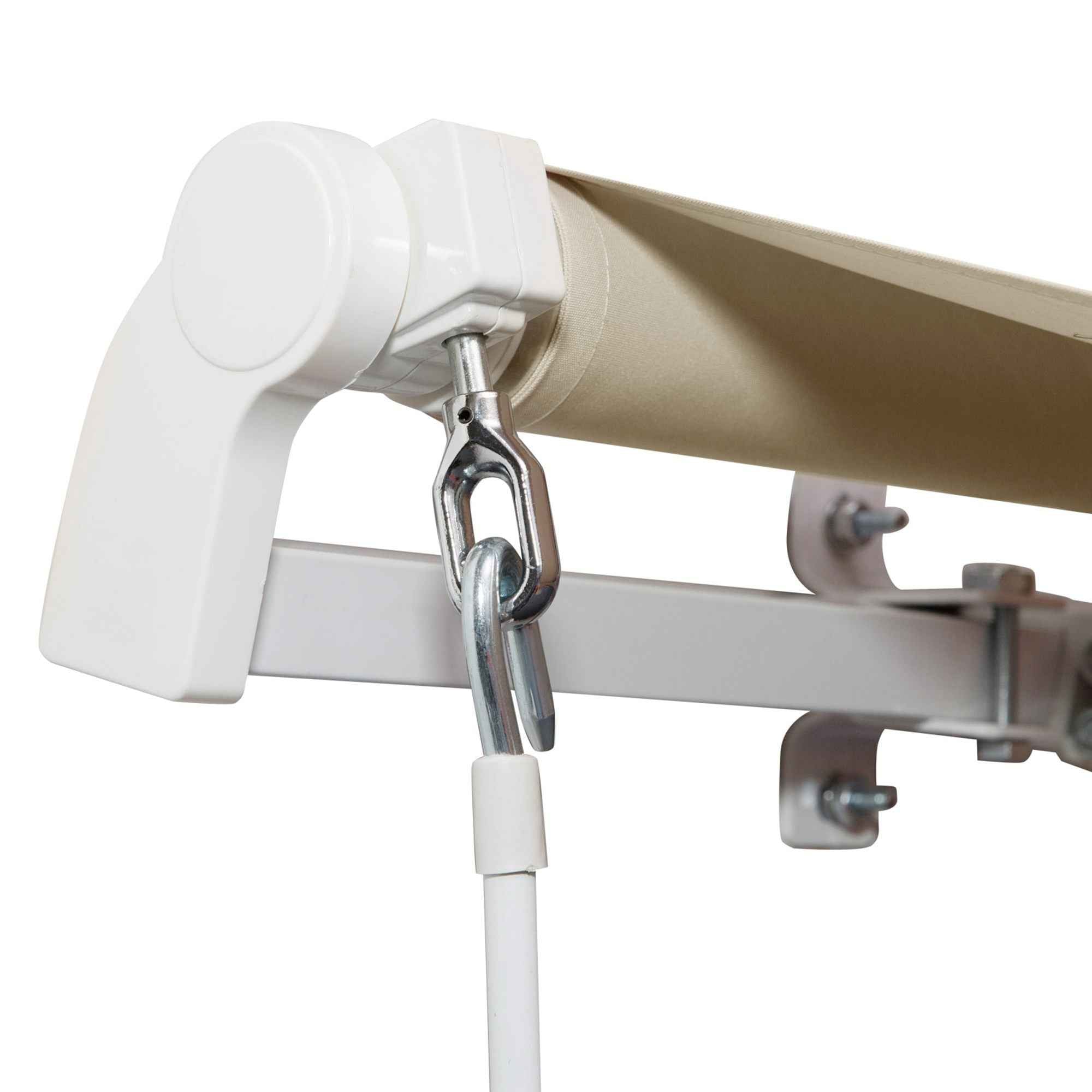 Outsunny Outdoor Awning with Crank Arms, 350x250 cm, Cream