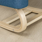 Ergonomic Chair with Kneeler in Birch Wood and Cushion, 51x69x58cm, Blue