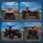 Kids Electric Quad Bike ATV with 6V Rechargeable Battery, LED Headlights and Music, Ages 3-8 Years, Red