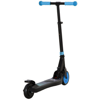 HOMCOM Folding Electric Scooter for Children 6+ Years with Adjustable Height, 71x36.5x75-80 cm, Black and Light Blue