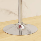Set of 2 Swivel Bar Stools with Footrest, Adjustable Height, Steel Base, ABS Seat, Red