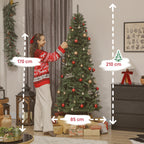 210cm Illuminated Christmas Tree with 350 White and Colourful Lights, 9 Lighting Modes