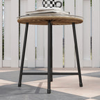 3 Piece PE Rattan and Steel Garden Set with 2 Chairs with Cushions and Round Table, Multicolor