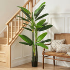 HOMCOM Artificial Banana Tree, Fake Plant with 18 Leaves, 180 cm, Green