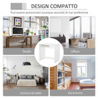 HOMCOM Office Desk, 80x45x75 cm Space-Saving Desk with Keyboard Tray, Document Drawer, White