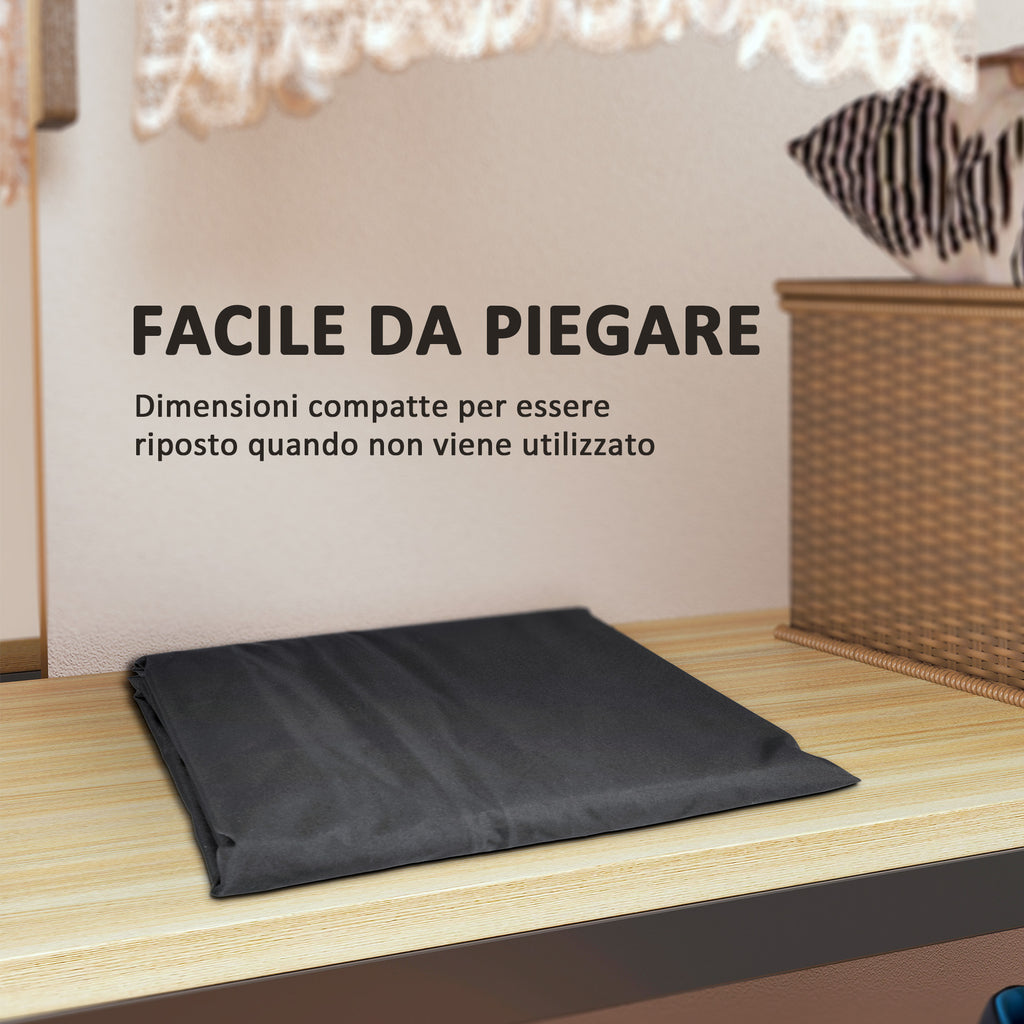 720L Storage Bag with 2 Zippers and Handles, 600D Oxford Fabric, 175x55x75 cm, Black