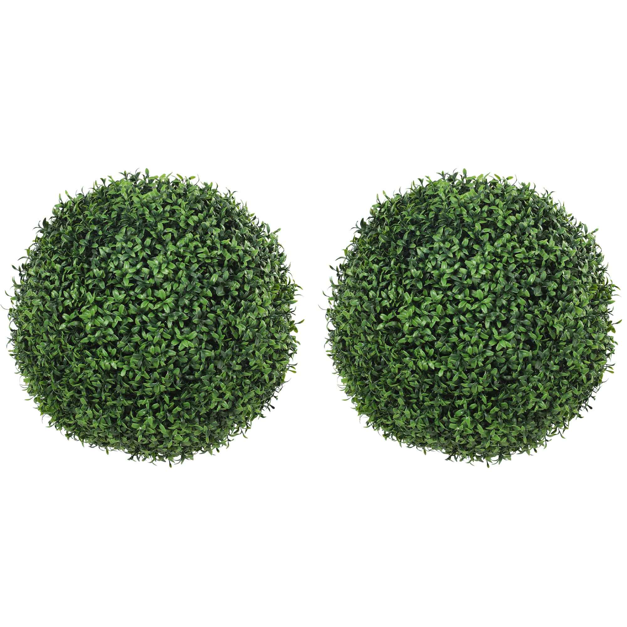 HOMCOM Artificial Boxwood Topiary with 682 Leaves, UV Resistant, Height 42 cm