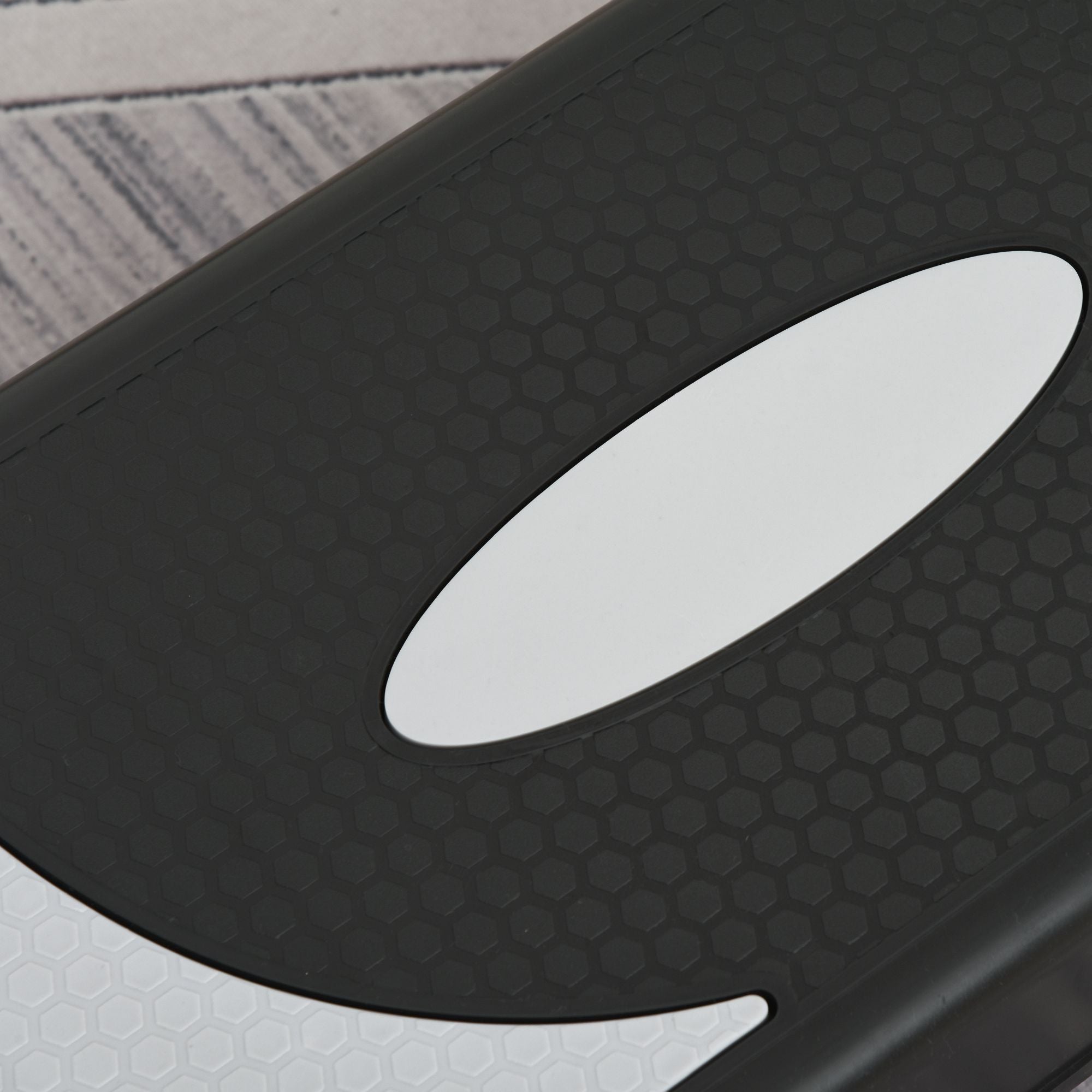 Aerobic Stepper Adjustable Height 10-15-20 cm Non-Slip, Black and Grey