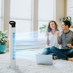 HOMCOM Tower Fan with 5m Remote Control, 70° Oscillation, 3 Functions and 3 Speeds, Black