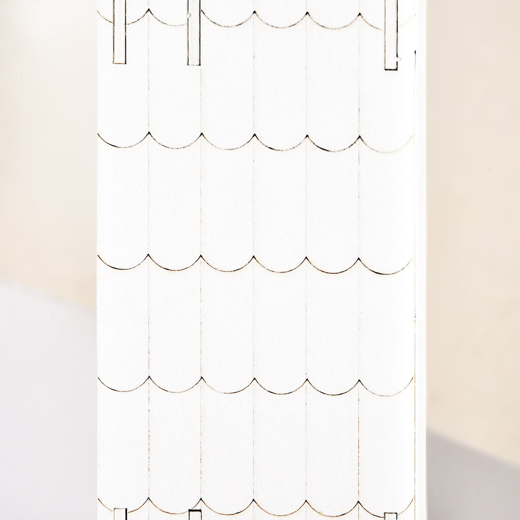 Wooden Advent Calendar to Fill with 24 Drawers and Christmas Village with Trees and Lights, 39x9x42cm