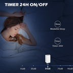 HOMCOM Portable Air Conditioner 1250W with 5 Modes and 24h Timer, 35.5x35x70 cm, White - Borgè