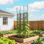 Outsunny Folding Outdoor Trellis in Steel and PP, 85x2x197 cm, Black