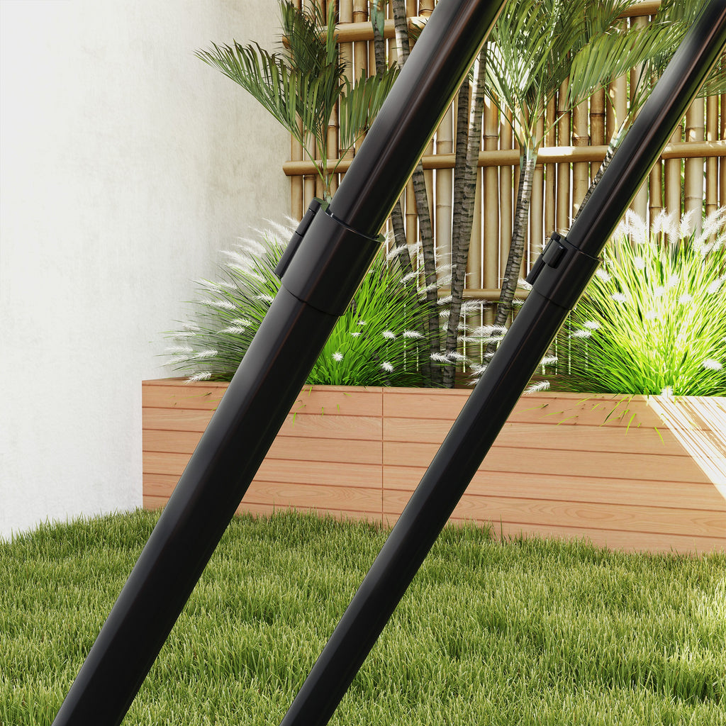 Foldable and Adjustable Outdoor Rebounder for Football, Baseball and Volleyball, 128x118x108-120 cm, Black