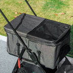 PawHut 3 in 1 Dog Stroller Convertible into Bag and Carrier with Leash and Cushion, Gray - Borgè
