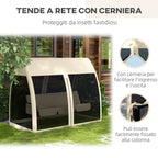 Garden Swing 2 in 1 Convertible into a Bed with Cushions and Mosquito Net, 240x140x197 cm, Coffee