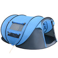 Outsunny 2-Person Pop-Up Camping Tent with 2 Doors, 4 Windows and Waterproof Tarp, 263.5x220x123 cm, Blue