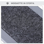3-Step Dog Stairs with Non-Slip Mat and Storage Space, 40.5 x 44.5 x 38 cm, Grey