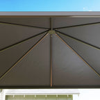 Extendable Garden Gazebo with Wheels and UPF30+ Polyester Cover, 3x3 m/3x5.6 m, Grey