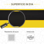 Set of 2 Folding and Portable Work Stands with Non-Slip Worktop, Yellow and Black, for DIY