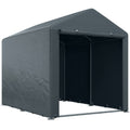 Tool Storage and Garage Tent for Bikes and Motorcycles with Anti-UV Cover, 1.6x2m, Dark Grey