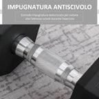 12.5kg Hex Single Dumbbell with Non-Slip Knurled Grip, Black