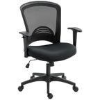 Breathable Mesh Office Chair, Height-Adjustable Reclining, 65 x 59 x 92.5-102.5 cm, Black