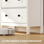 4-Drawer Chest of Drawers for Bedroom and Entrance Multipurpose Wooden, 74x35x97 cm, White