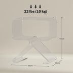 2-Tier Geometric Acrylic Coffee Table with Triangular Legs, 40x30x45cm, Transparent