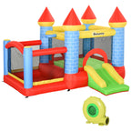 Giant Bouncy Castle for Kids Ages 3-8 with Slide, Pool and Basketball Hoop, 280cmx260cmx210cm - Borge' Group Limited