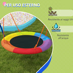 Reinforced Metal Garden Nest Swing for 1-2 Children, 196x172x180cm, Multicolor