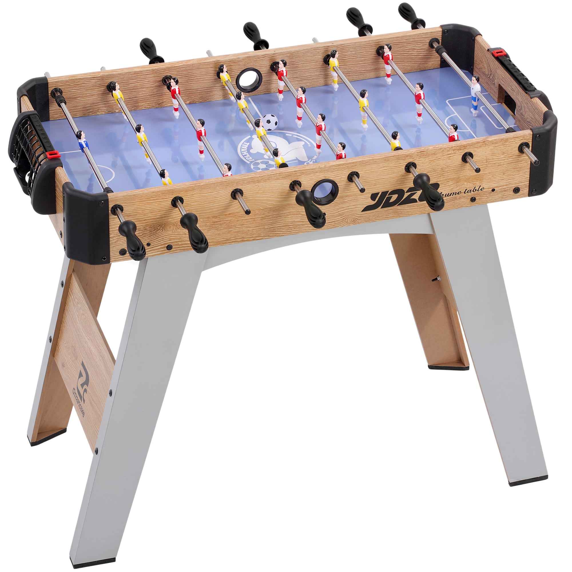 SPORTNOW Table Football: 89cm Mini Table, 2 Manual Scoreboards, Purple