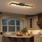HOMCOM Dimmable LED Ceiling Light 3000-6000K with Remote Control and Switch, 70x30 cm, Black