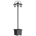 Outsunny 1.85m Stainless Steel Solar Garden Lamp with Adjustable Height, IP44 Waterproof
