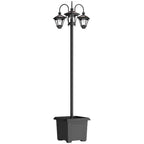 Outsunny 1.85m Stainless Steel Solar Garden Lamp with Adjustable Height, IP44 Waterproof