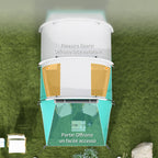 2-4 Person Waterproof Tunnel Tent with Carry Bag, 460x260x190 cm, Green