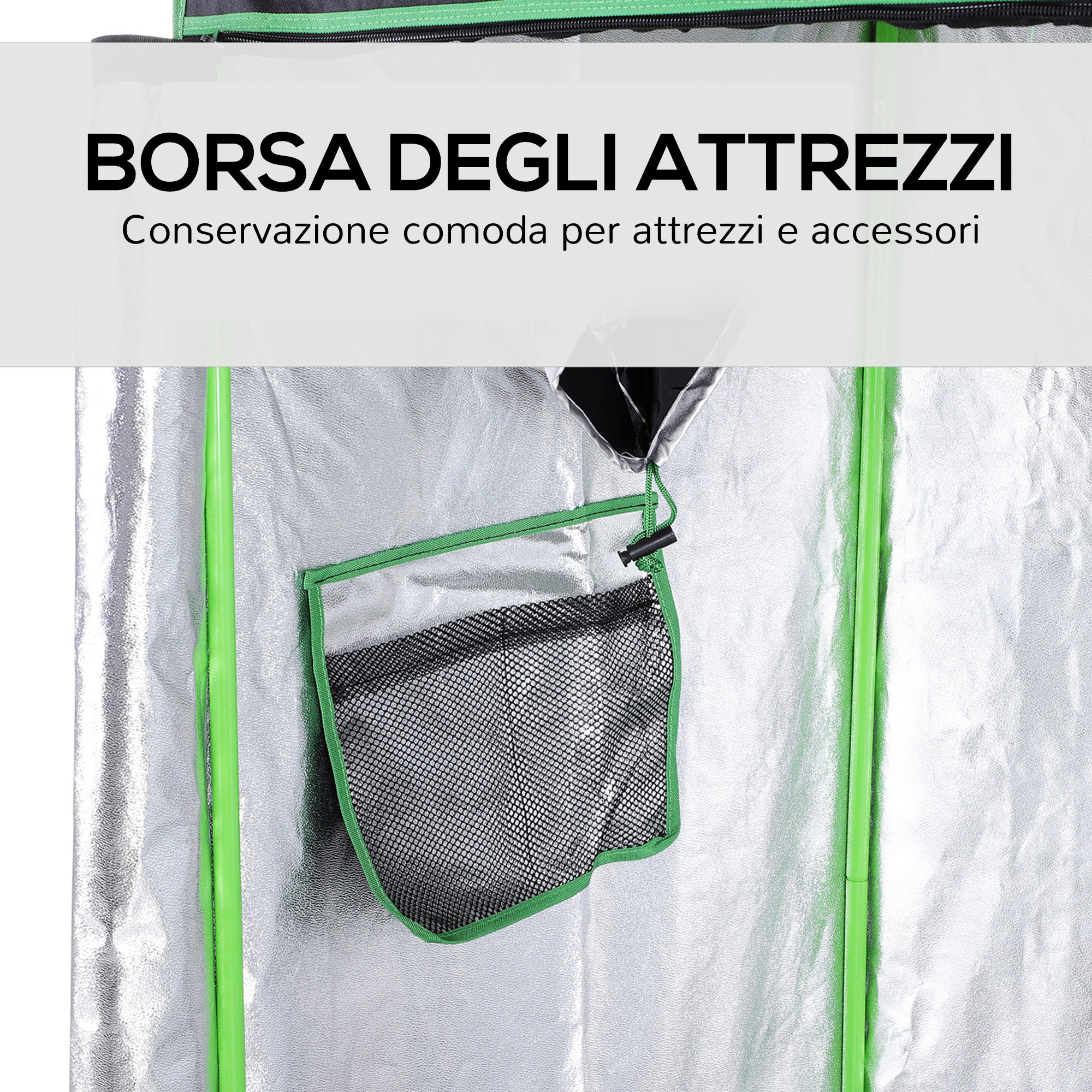 Mylar Hydroponic Greenhouse with Adjustable Air Vents for Indoor Growing, 120x60x150cm, Black