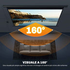 HOMCOM 120" 16:9 Motorized Projector Screen with Remote Control, Wall and Ceiling Mount, Black