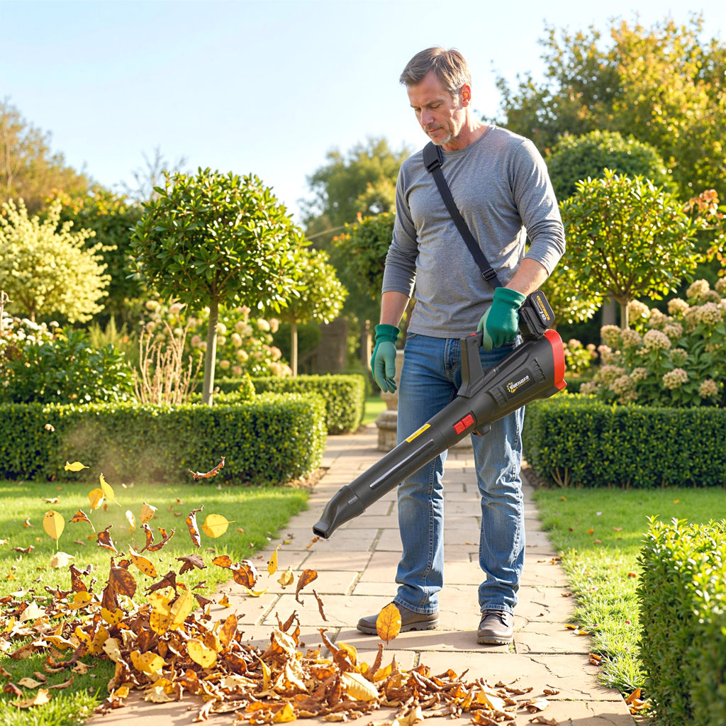 Outsunny 18V Cordless Leaf Blower, 600W Brushless Motor, 3 Speed Levels, Turbo Boost, Battery Charger, Lightweight